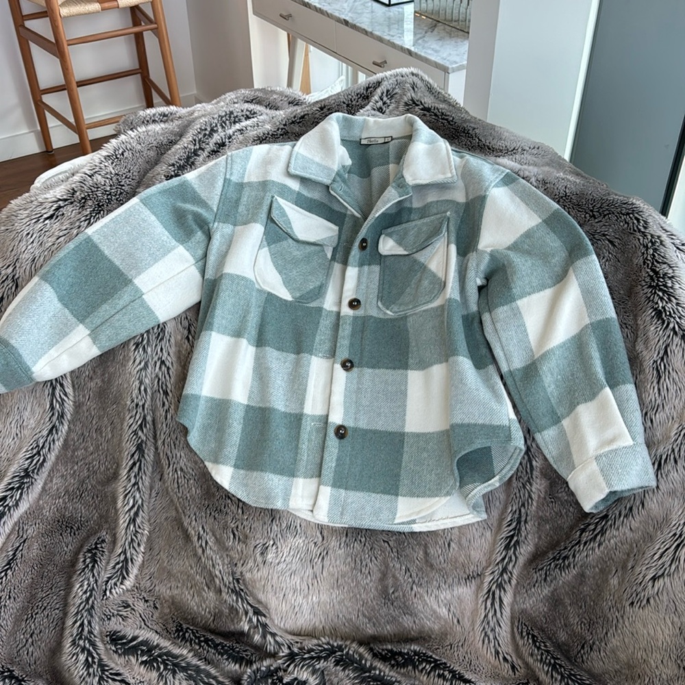 Sage Green/White Shacket